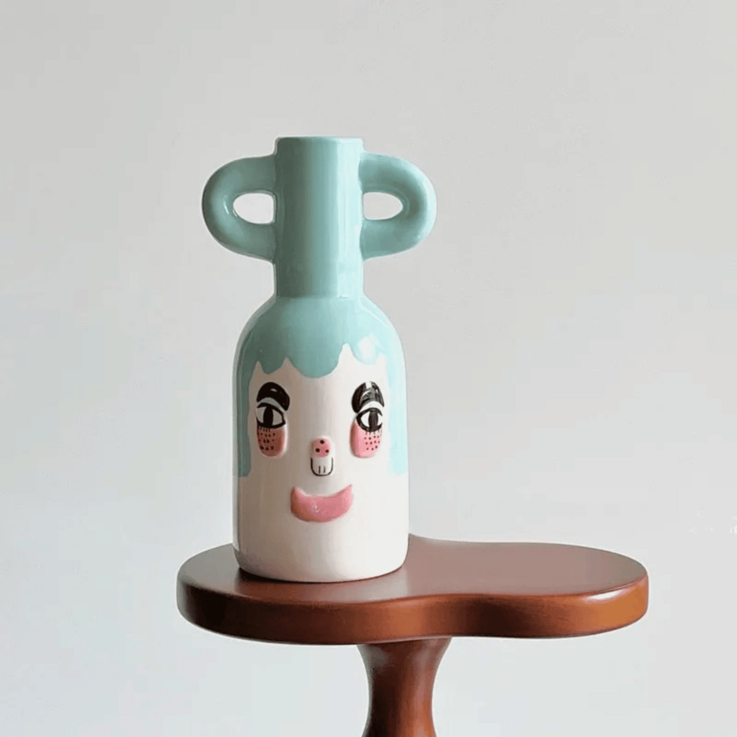 Whimsy Bloom: Artisan Hand-Painted Ceramic Vase