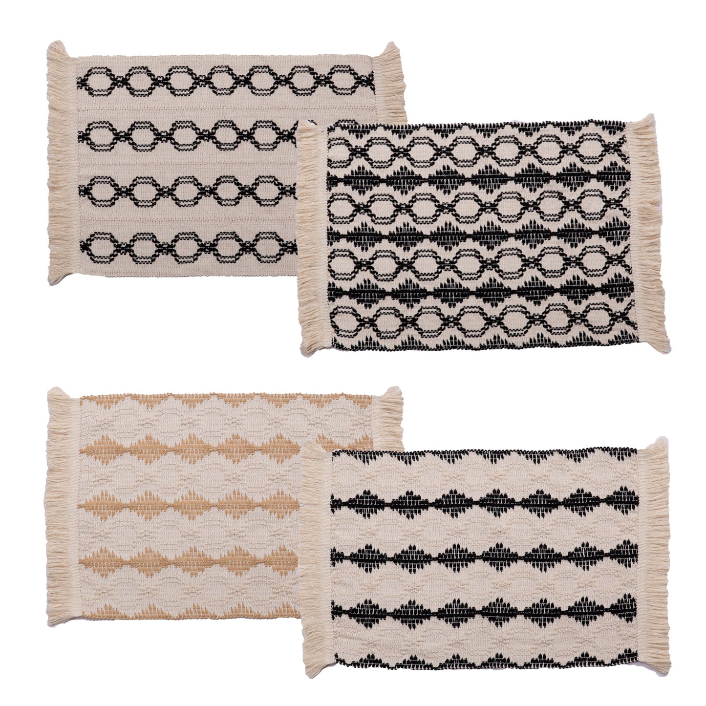 Linen Weave: Cotton and Linen Style Fabric Woven Placemat