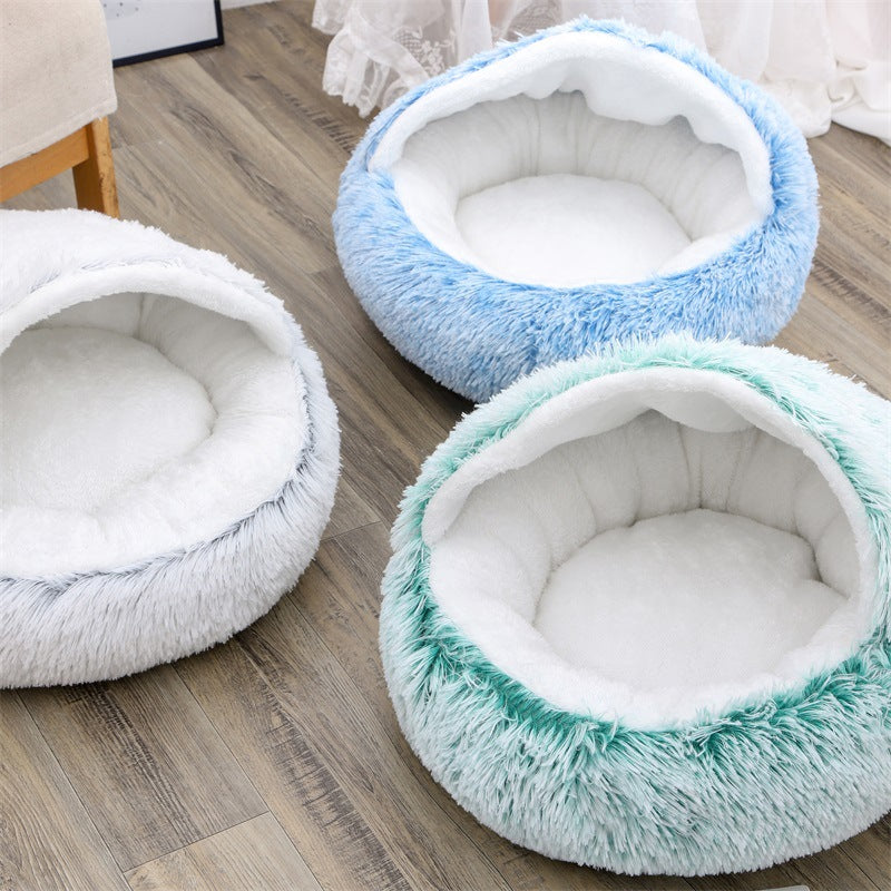 Snuggle Nest: Cosy Semi-Enclosed Pet Bed