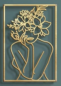 Gilded Silhouette Feminine Wall Art