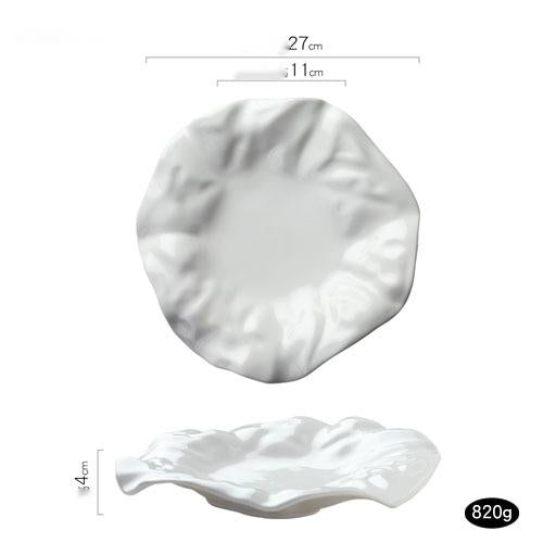 Artisan Aesthetic: White Irregular Ceramic Plates