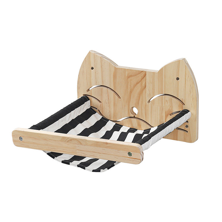 Stripey Paws Wall-Mounted Cat Hammock