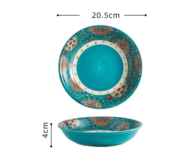 Blossom Bounty: Vibrant Floral Ceramic Tableware