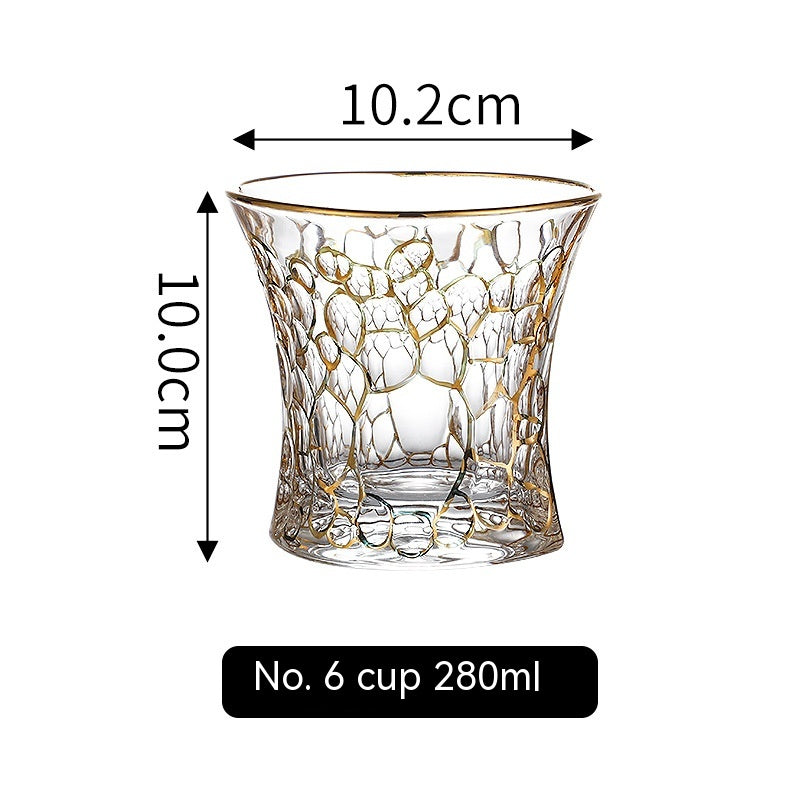 Golden Trim Whiskey Glass