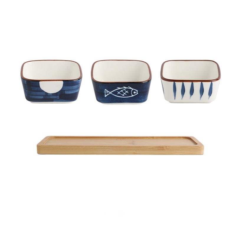 Ceramic Snack Plate Dipping Sauce Dish