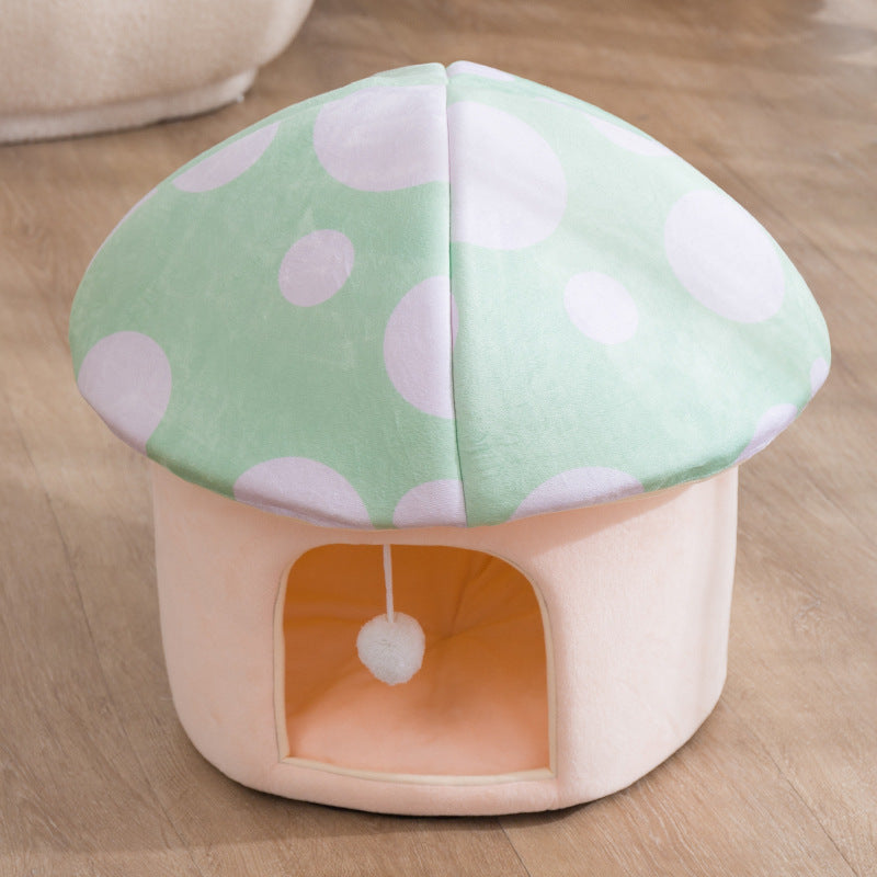 Mushroom Haven Cozy Pet Bed