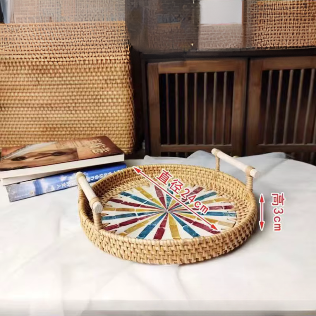 Decorative Rattan Tray