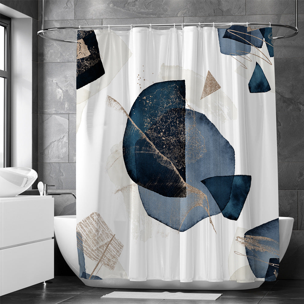 Geo Splash Geometric Shower Curtain