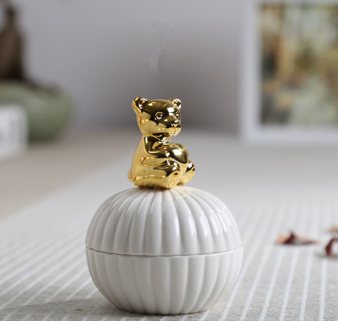 Animal Figurine Storage Jar