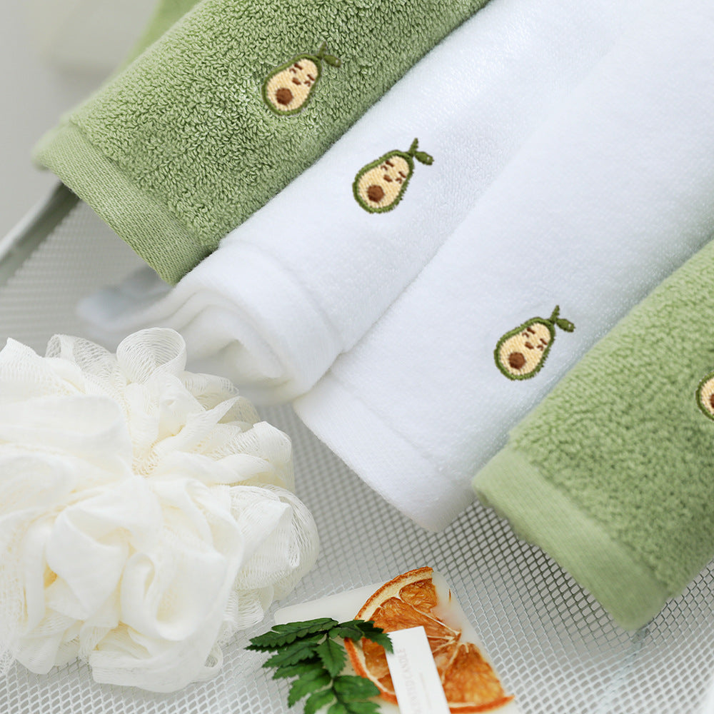 Avocado Lux: Embroidered Bath Towel