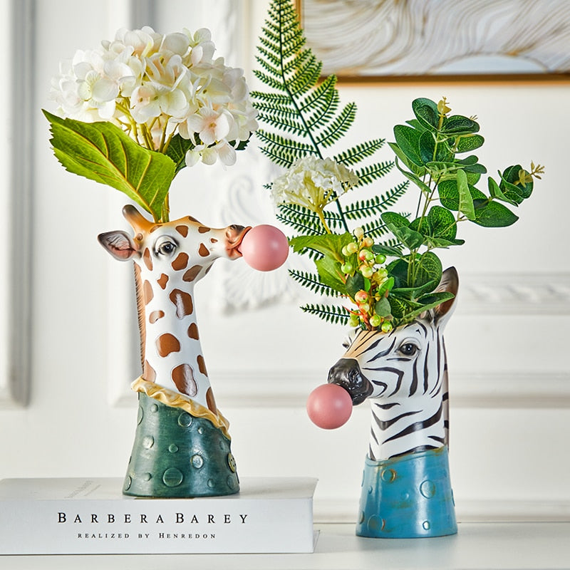 Playful Animal Vase