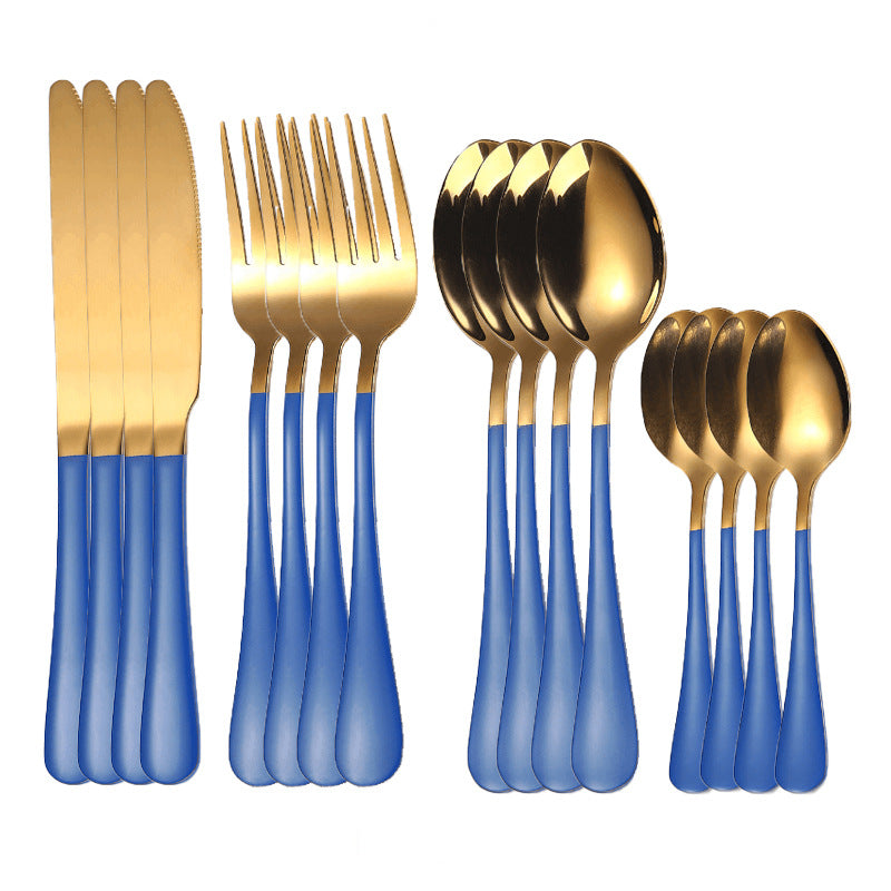 Matte Elegance: Coloured Handled Cutlery Set