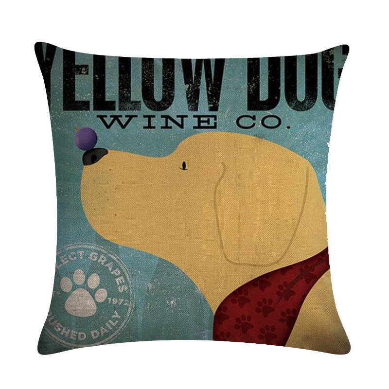 Vintage Paws: Dog-Themed Cushion Covers