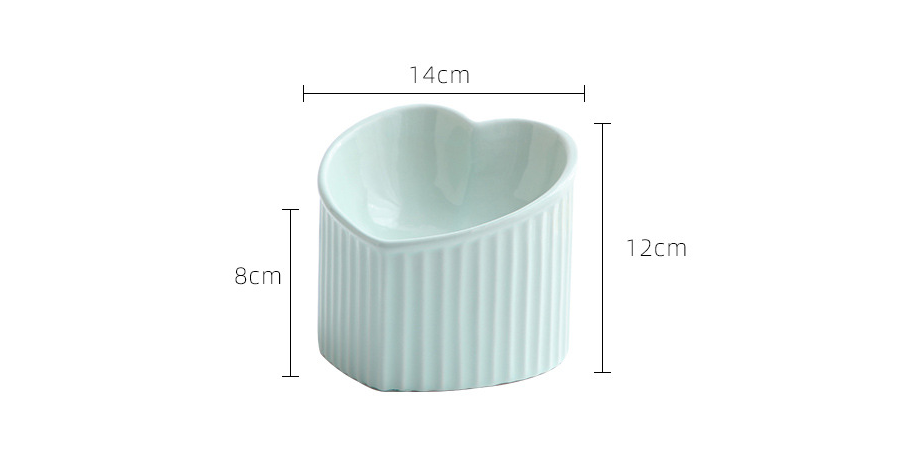 Heart Glow Ceramic Pet Bowl