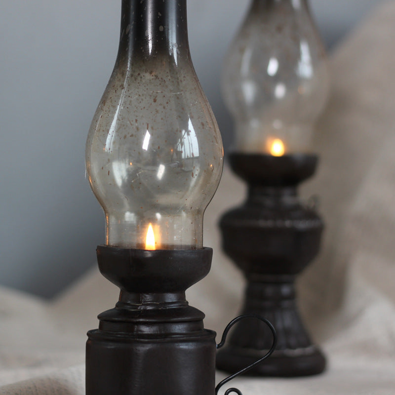 Retro Glow: Kerosene Lantern Candle Holder