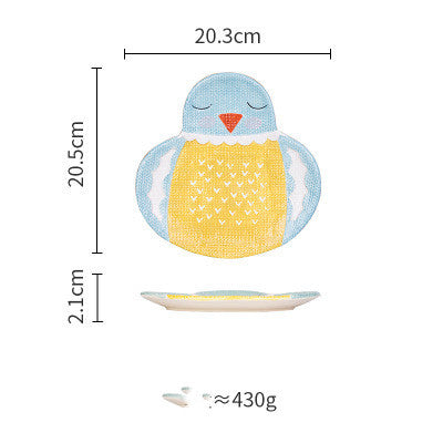 Adorable Animal Cartoon Children's Plates