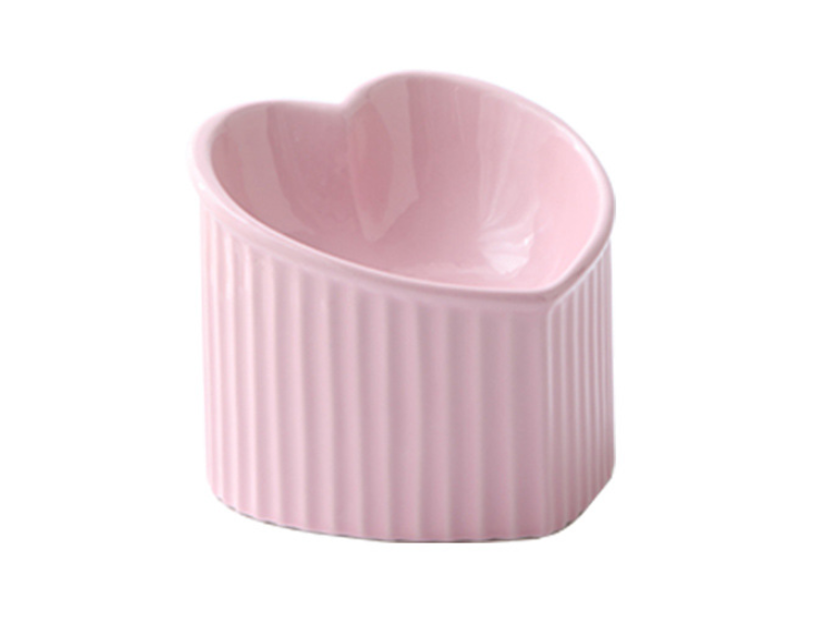 Heart Glow Ceramic Pet Bowl