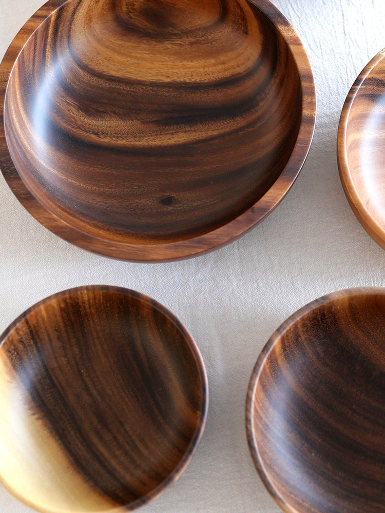 Timber Trove: Acacia Wooden Salad Bowl