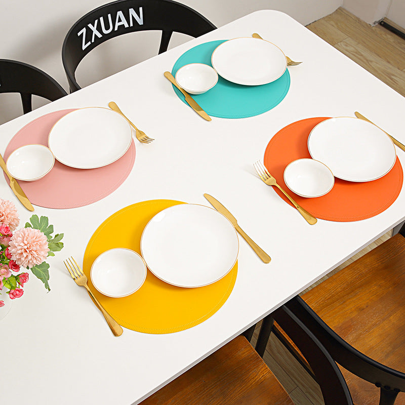 Vibrant Elegance: Colourful Leather Placemats