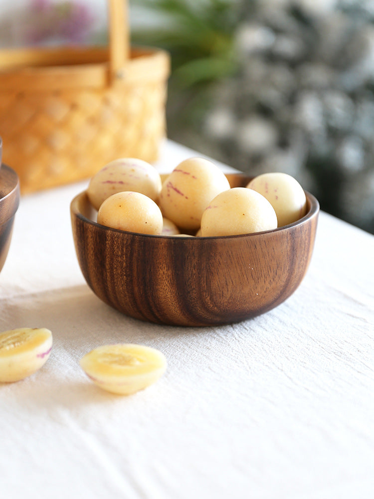 Timber Trove: Acacia Wooden Salad Bowl