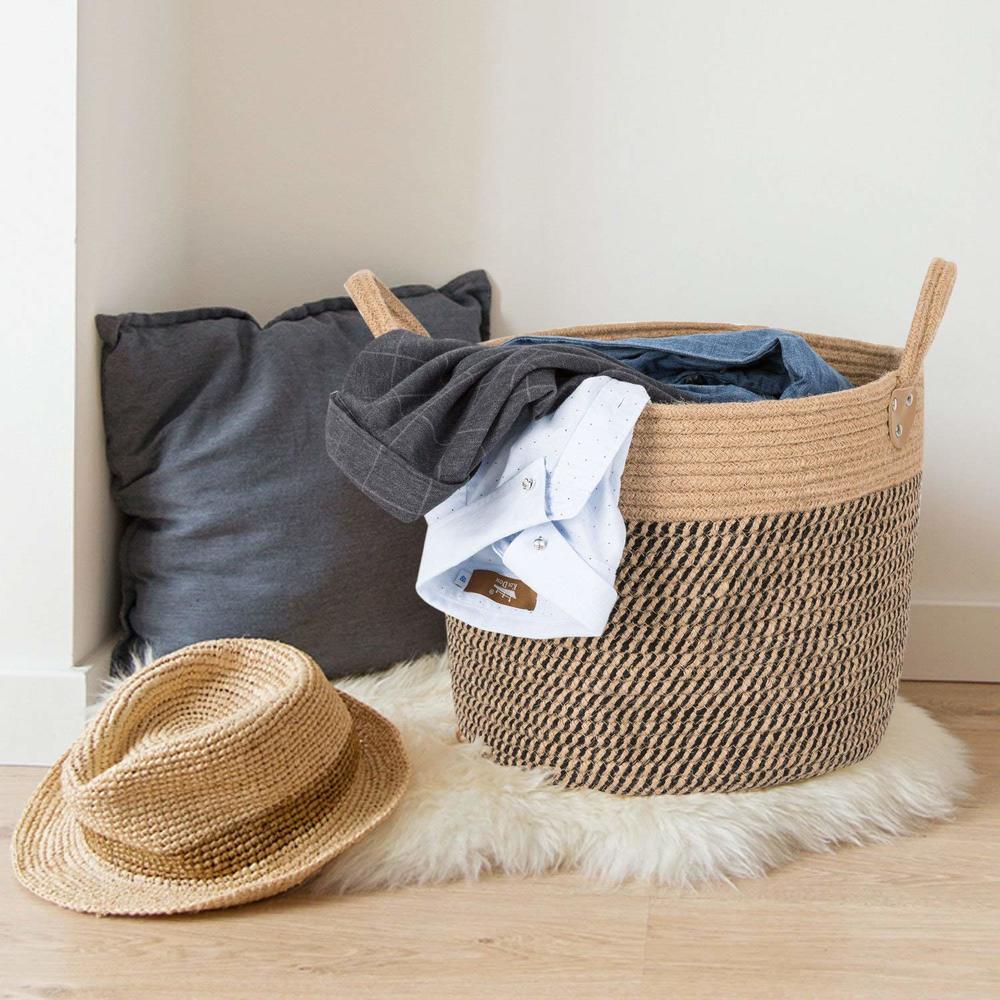 Hemp Haven: Cotton Linen Storage Laundry Basket