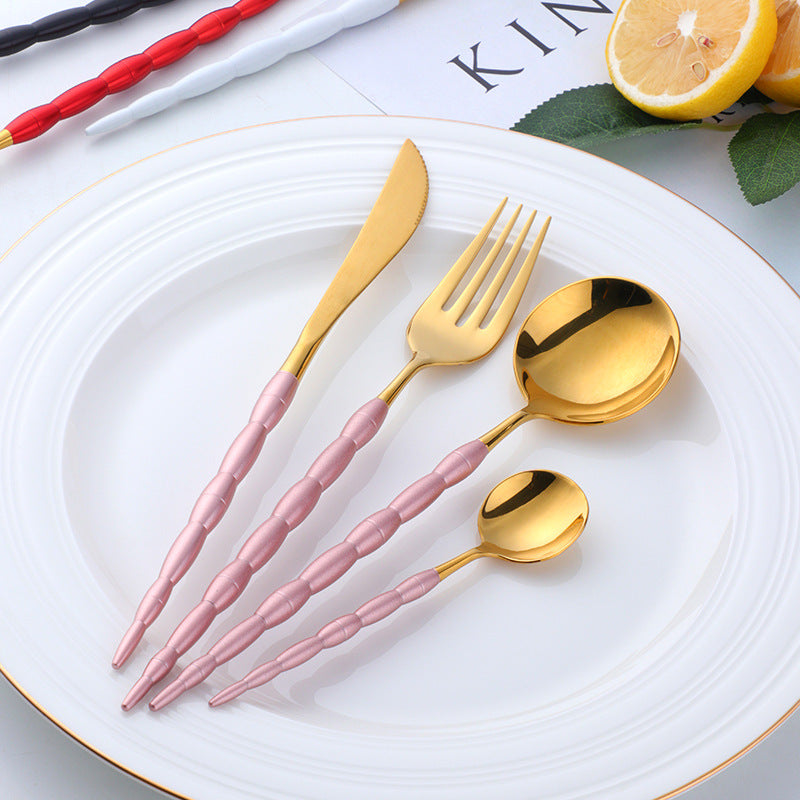 Gilded Rainbow: Gold-Coloured Stainless Steel Cutlery