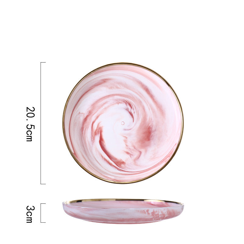 Blushing Marble Ceramic Dinnerware Set