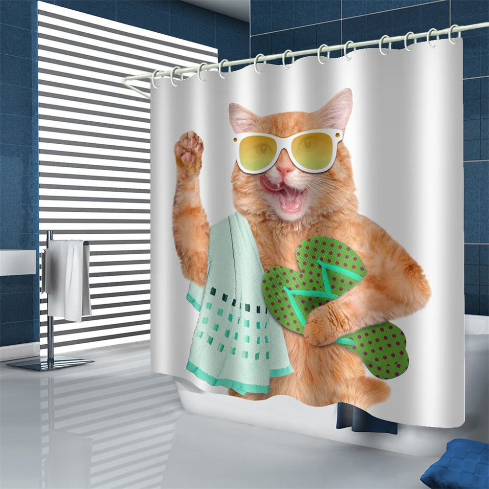 Purrfectly Hilarious Cat Shower Curtains