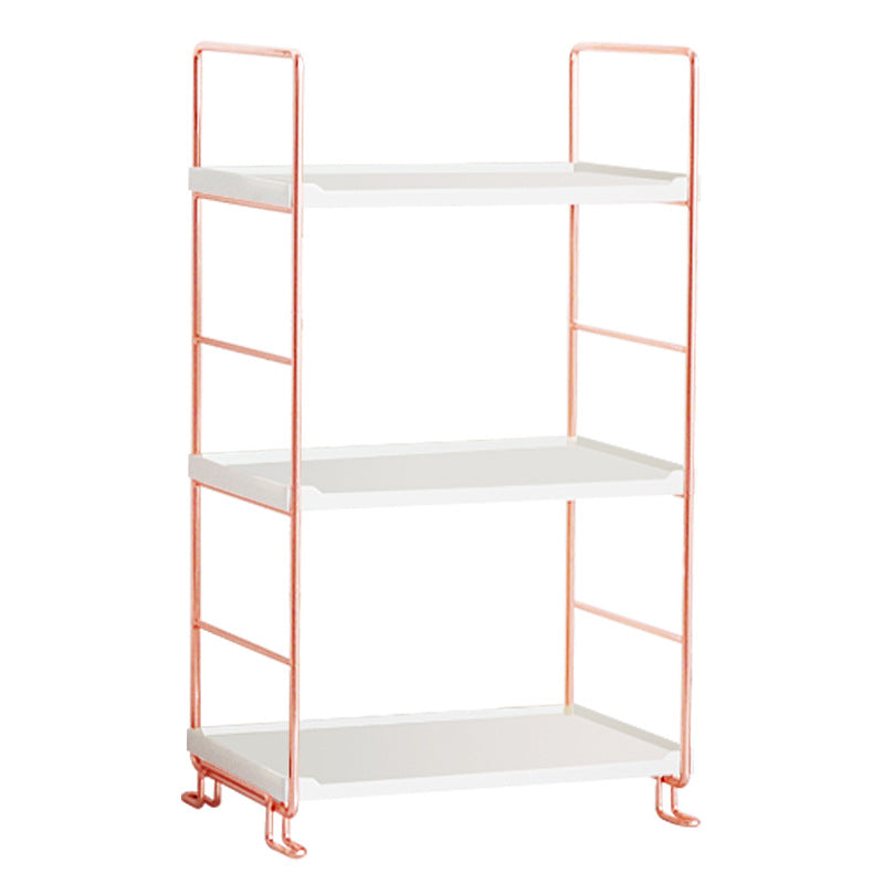 Rose Gold Elegance: Cosmetic Storage Shelves