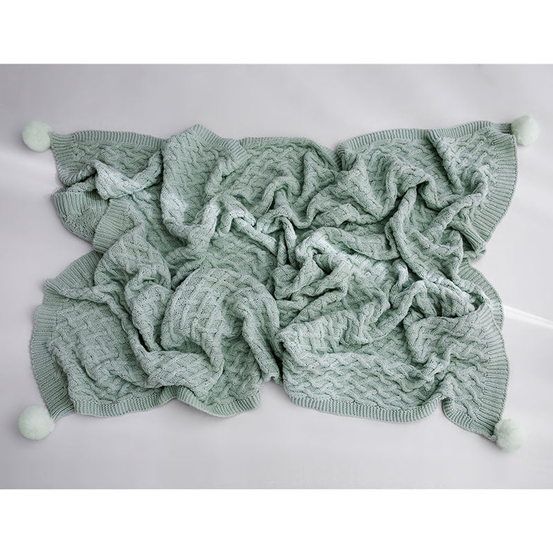 Chromatic Comfort: Knitted Blanket