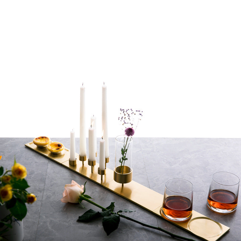 Golden Cascade Multi-Candle Holder