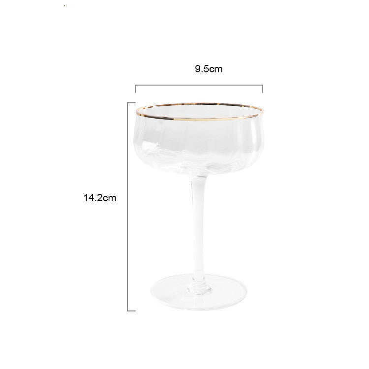 Tulip Gift Crystal Glass Vertical Ribbed Glassware Set