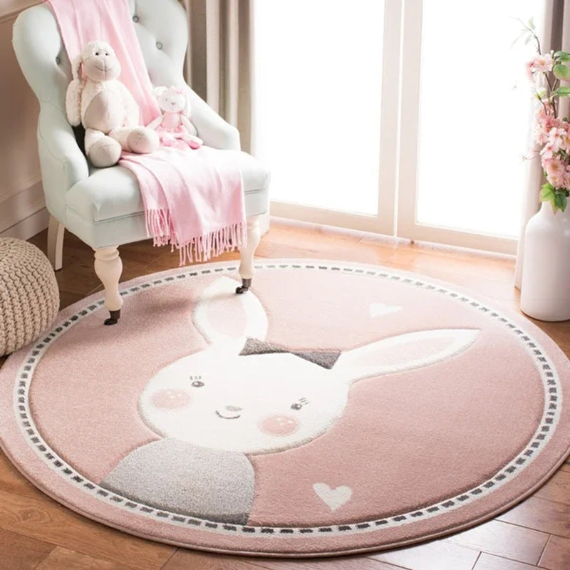 Whimsy Wonders: Cartoon Critter Round Rug