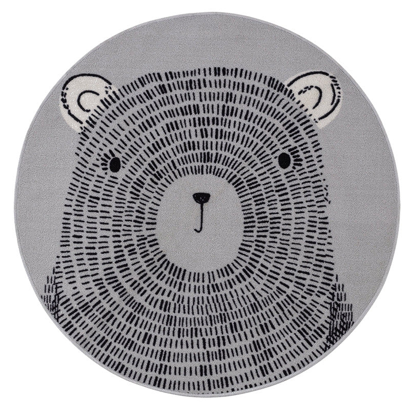 Whimsy Wonders: Cartoon Critter Round Rug