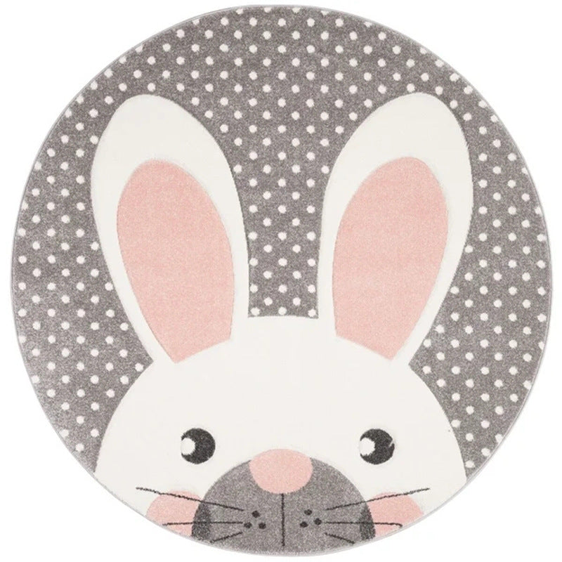 Whimsy Wonders: Cartoon Critter Round Rug