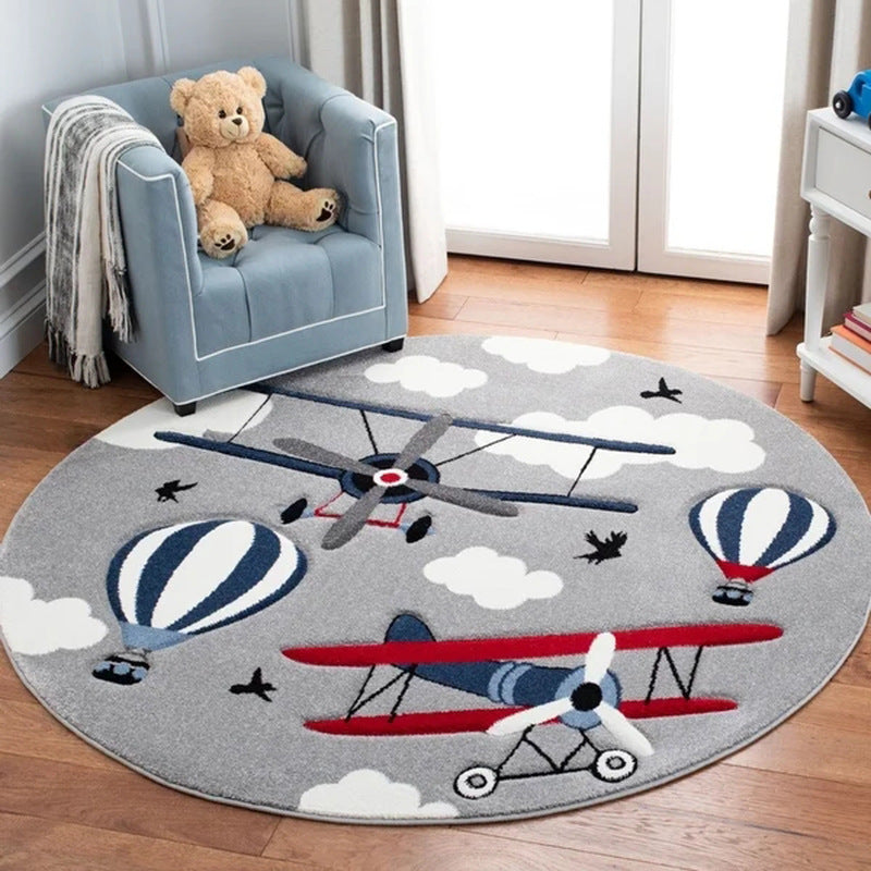 Whimsy Wonders: Cartoon Critter Round Rug