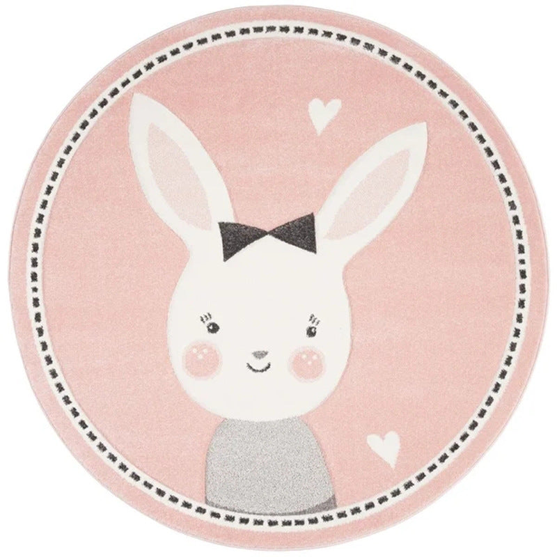 Whimsy Wonders: Cartoon Critter Round Rug