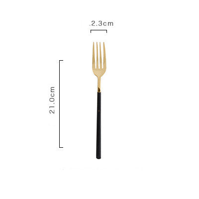 Black & Gold Stainless Stee Cutlery Set