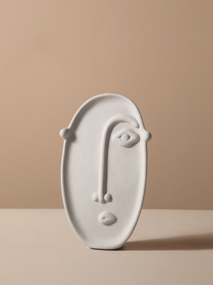 Expressionist Ceramic Face Vase