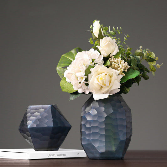 Geo Glam Retro Geometric Rhombus Glass Vase