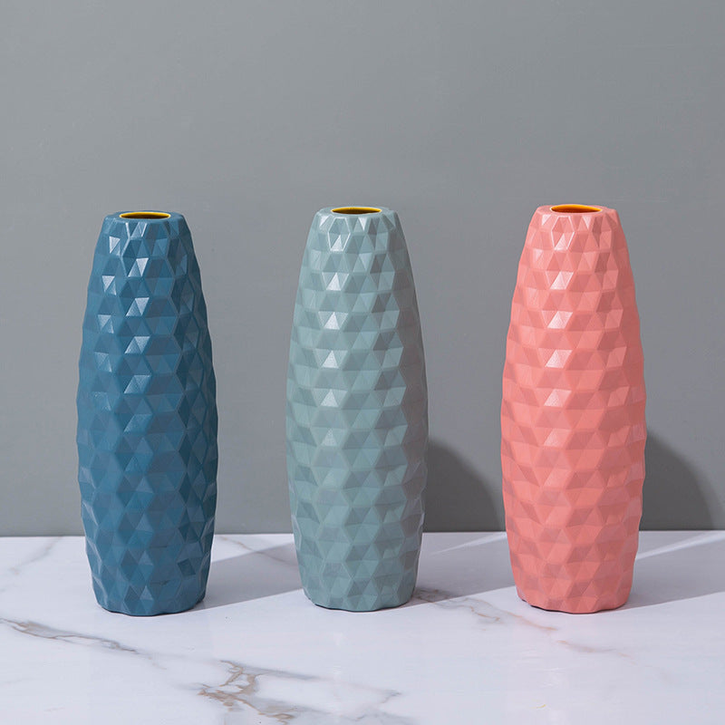 Artisanal Textures Colorful Vases