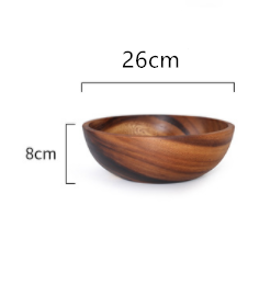 Timber Trove: Acacia Wooden Salad Bowl