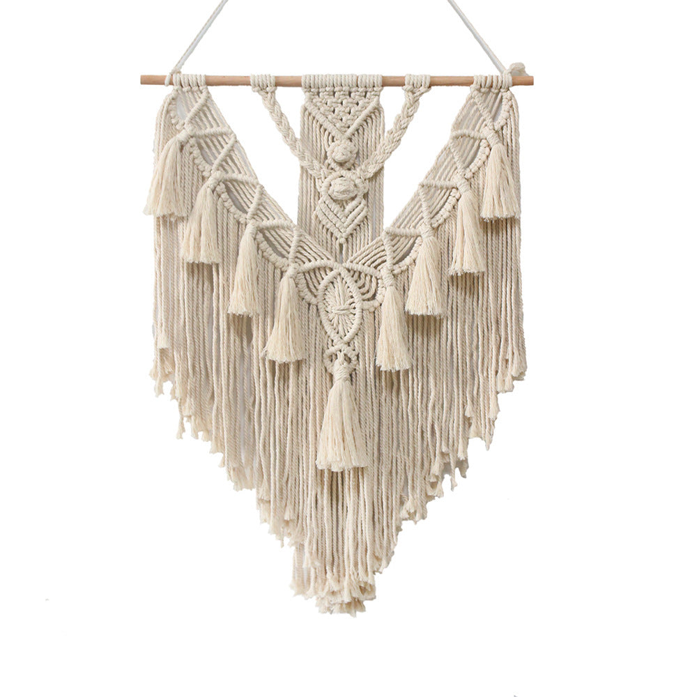 Boho Chic Macrame Dreamcatcher: Hand-Woven Pendant Wall Hanging