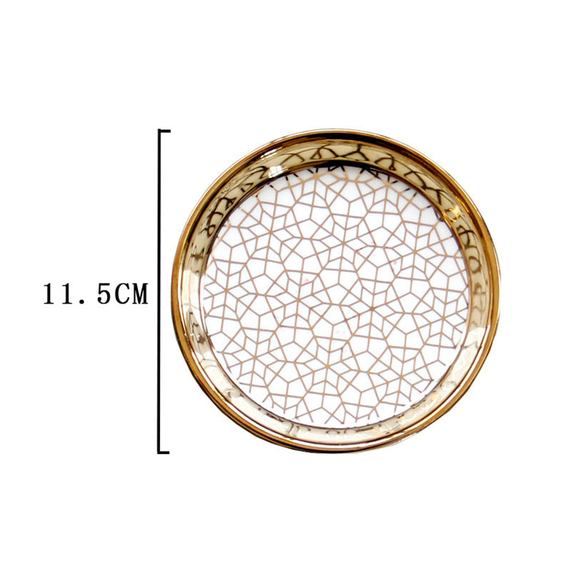 Gilded Grace: Ceramic Accessories Dish