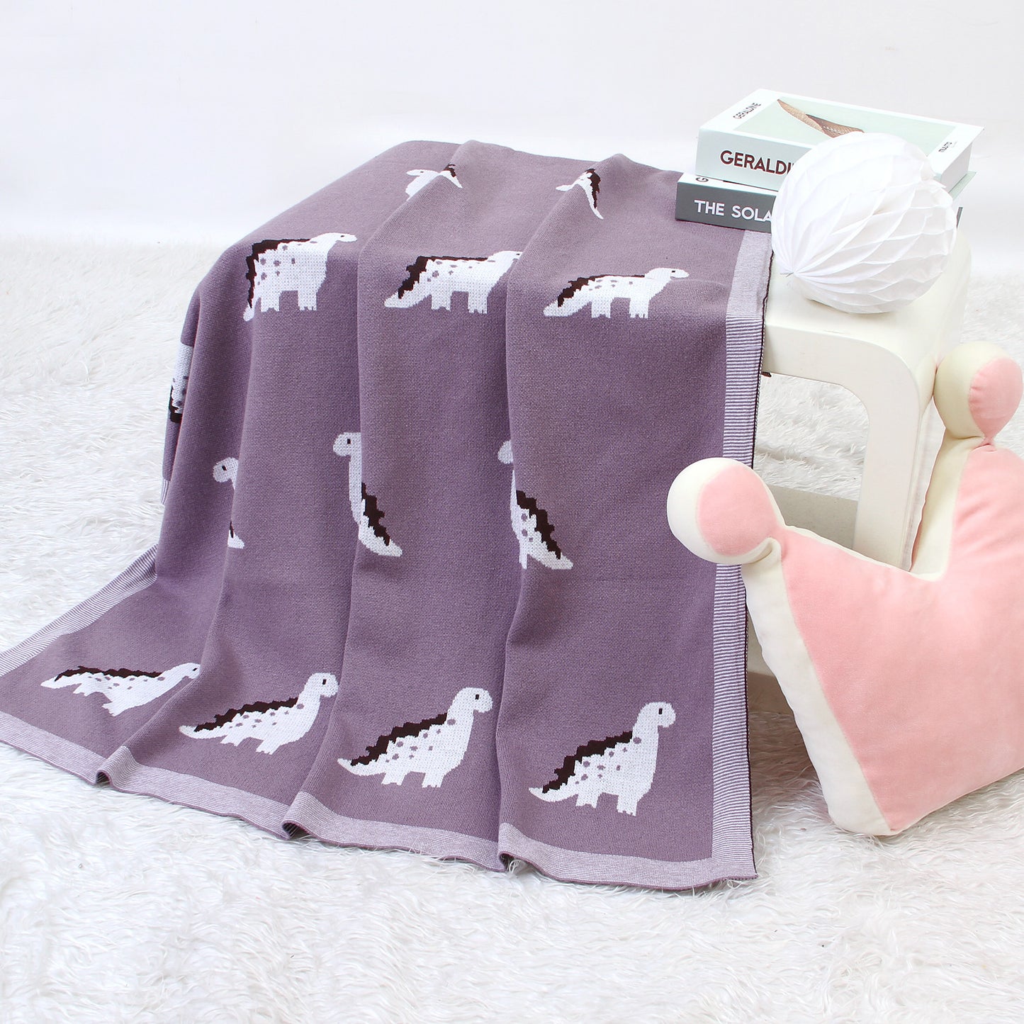 Dinosaur Knitted Baby Blanket