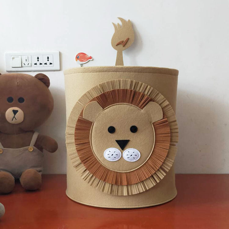 Creature Comforts: Cartoon Animal Felt Storage Basket