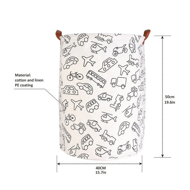 Monocrome Folding Large Laundry Basket