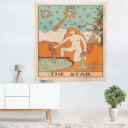 Tarot Card Themed Bedroom Wall Tapestry