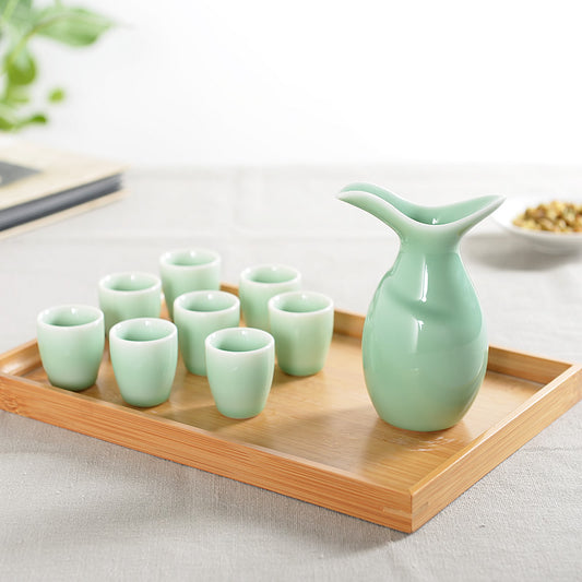 Ceramic Carafe and Glass Set: Artisan's Pour