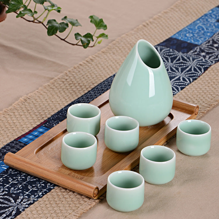 Ceramic Carafe and Glass Set: Artisan's Pour